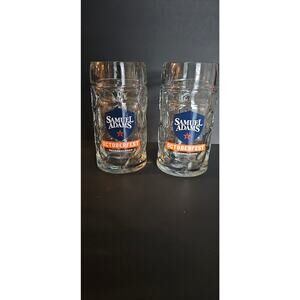 Samuel Adams Oktoberfest Beer Mug Set 2 16.9 oz Stein